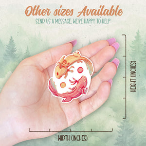 Axolotl sticker, Waterproof vinyl decal, Animal lover gifts - SoulFamiliar
