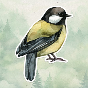 Tit bird sticker, Waterproof vinyl decal, Bird sticker - SoulFamiliar