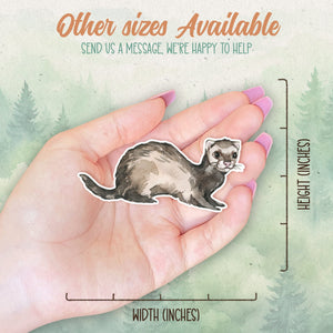 Ferret sticker, Waterproof vinyl decal, Animal lover gifts - SoulFamiliar