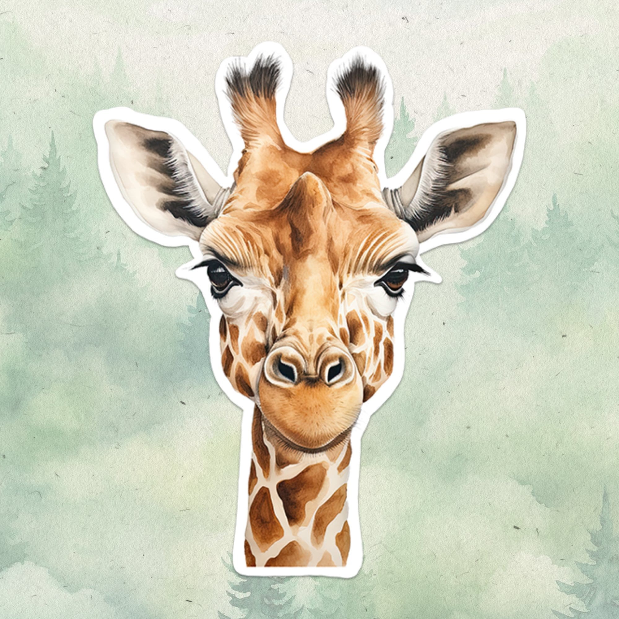 Giraffe sticker, Waterproof vinyl decal, Animal lover gifts - SoulFamiliar