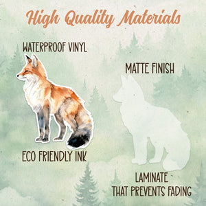 Fox sticker, Waterproof vinyl decal, Animal lover gifts - SoulFamiliar