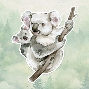 Koala sticker, Waterproof vinyl decal, Animal lover gifts - SoulFamiliar
