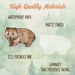 Wombat sticker, Waterproof vinyl decal, Animal lover gifts - SoulFamiliar