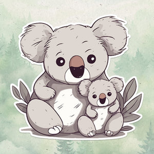 Koala sticker, Waterproof vinyl decal, Animal lover gifts - SoulFamiliar
