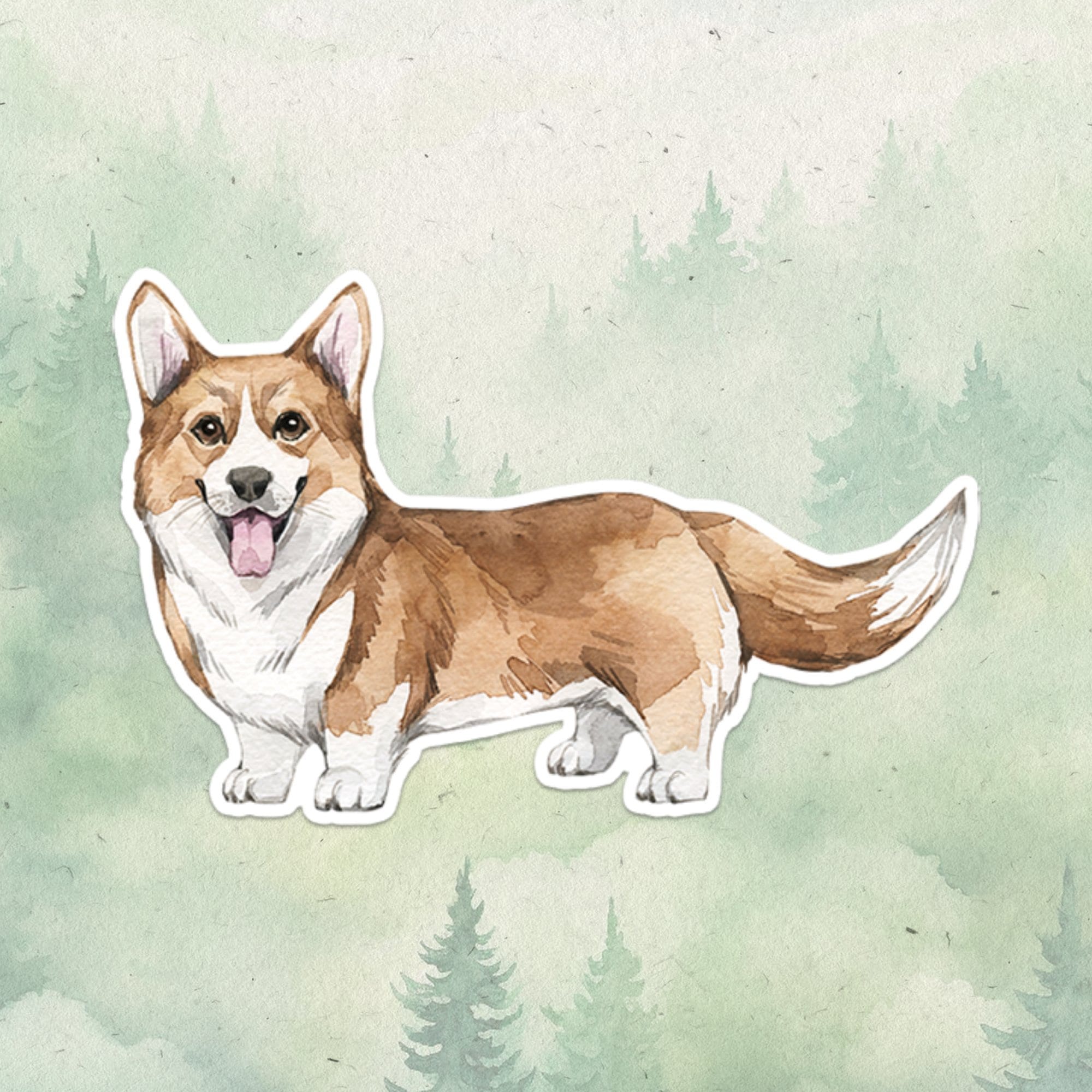 Corgi sticker, Waterproof vinyl decal, Dog sticker - SoulFamiliar