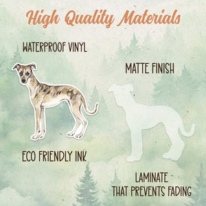 Whippet sticker, Waterproof vinyl decal, Dog sticker - SoulFamiliar