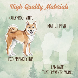 Shiba inu sticker, Waterproof vinyl decal, Dog sticker - SoulFamiliar