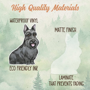 Scottish Terrier sticker, Waterproof vinyl decal, Dog sticker - SoulFamiliar