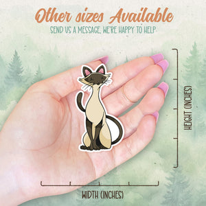 Siamese sticker, Waterproof vinyl decal, Cat sticker - SoulFamiliar