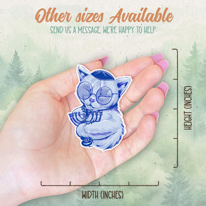 Cat sticker, Waterproof vinyl decal, Animal lover gifts - SoulFamiliar