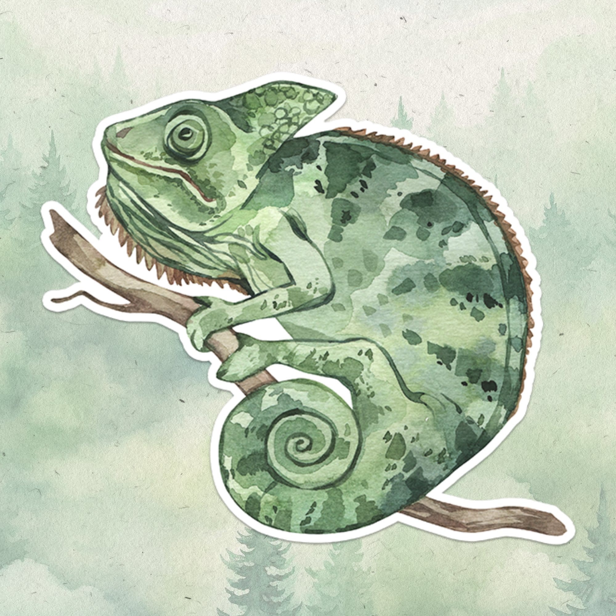 Chameleon sticker, Waterproof vinyl decal, Animal lover gifts - SoulFamiliar