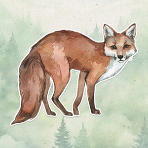 Fox sticker, Waterproof vinyl decal, Animal lover gifts - SoulFamiliar