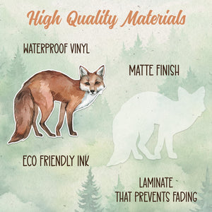 Fox sticker, Waterproof vinyl decal, Animal lover gifts - SoulFamiliar