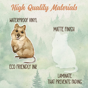 Quokka sticker, Waterproof vinyl decal, Animal lover gifts - SoulFamiliar