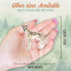 Whippet sticker, Waterproof vinyl decal, Dog sticker - SoulFamiliar
