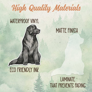 Newfoundland sticker, Waterproof vinyl decal, Dog sticker - SoulFamiliar