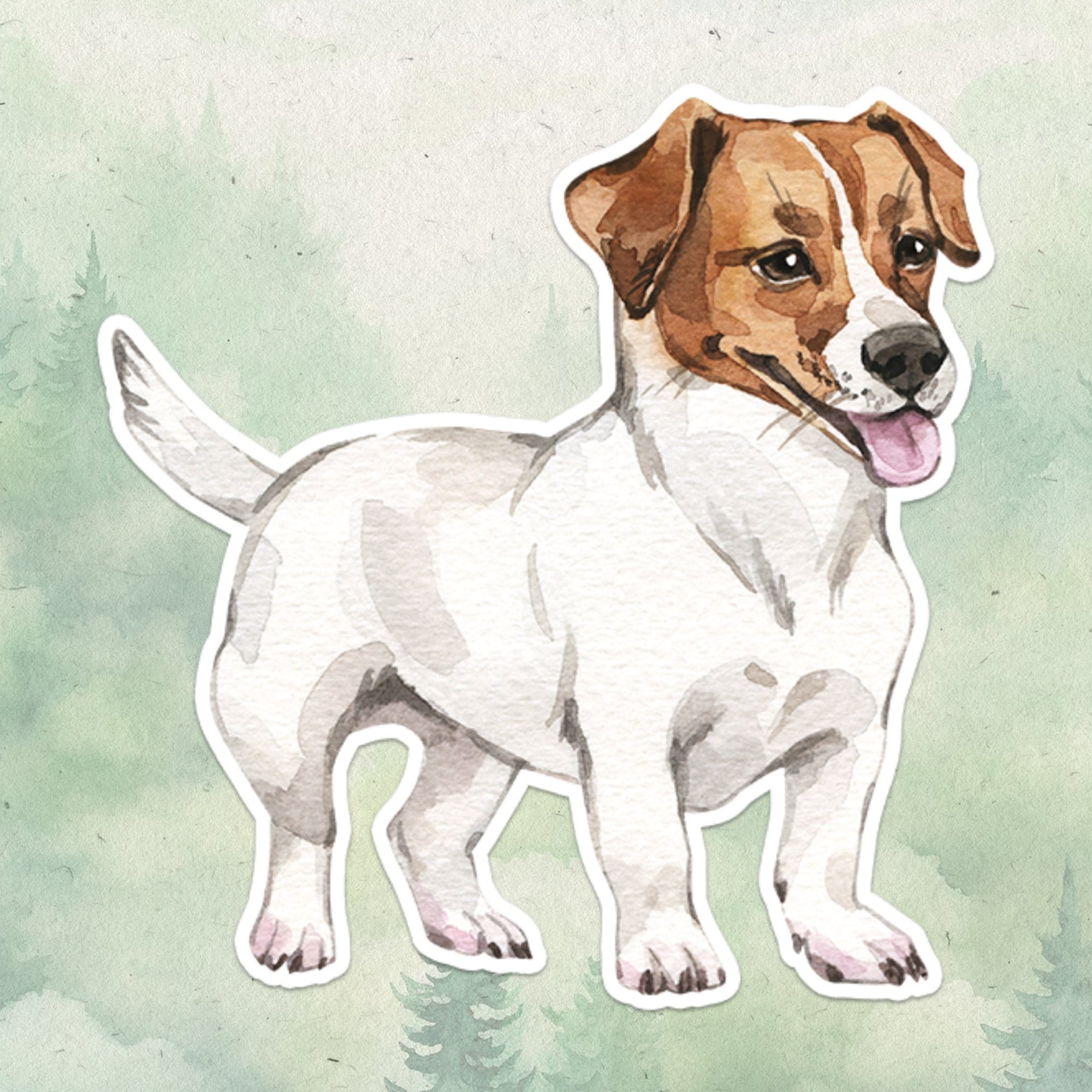 Jack Russel Terrier sticker, Waterproof vinyl decal, Dog sticker - SoulFamiliar