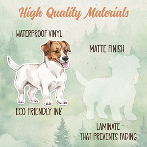 Jack Russel Terrier sticker, Waterproof vinyl decal, Dog sticker - SoulFamiliar