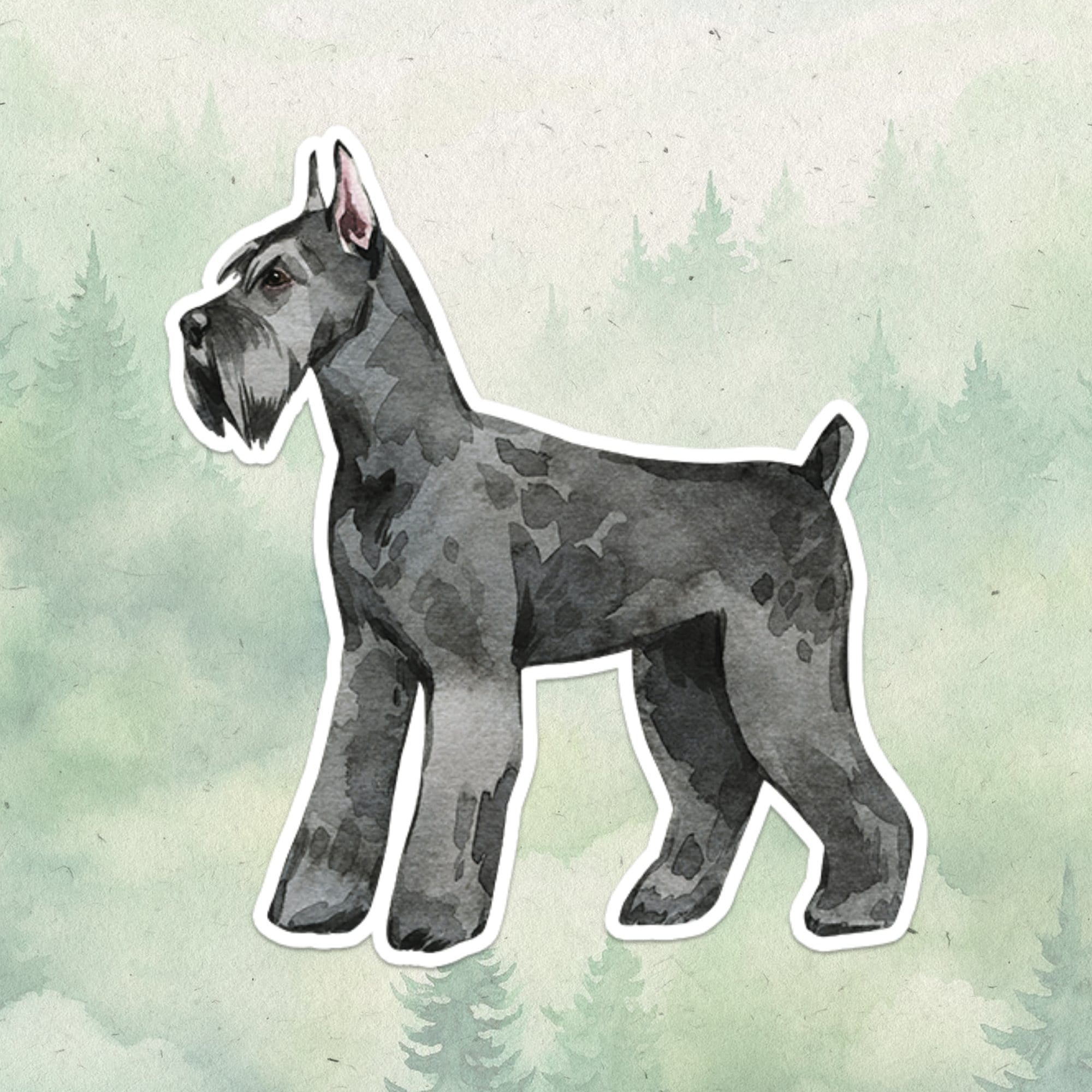 Giant Schnauzer sticker, Waterproof vinyl decal, Dog sticker - SoulFamiliar
