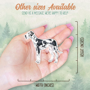 Great Dane sticker, Waterproof vinyl decal, Dog sticker - SoulFamiliar