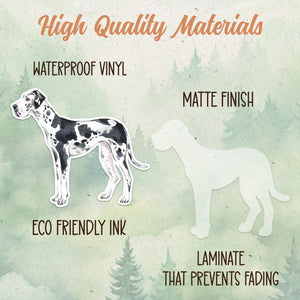 Great Dane sticker, Waterproof vinyl decal, Dog sticker - SoulFamiliar