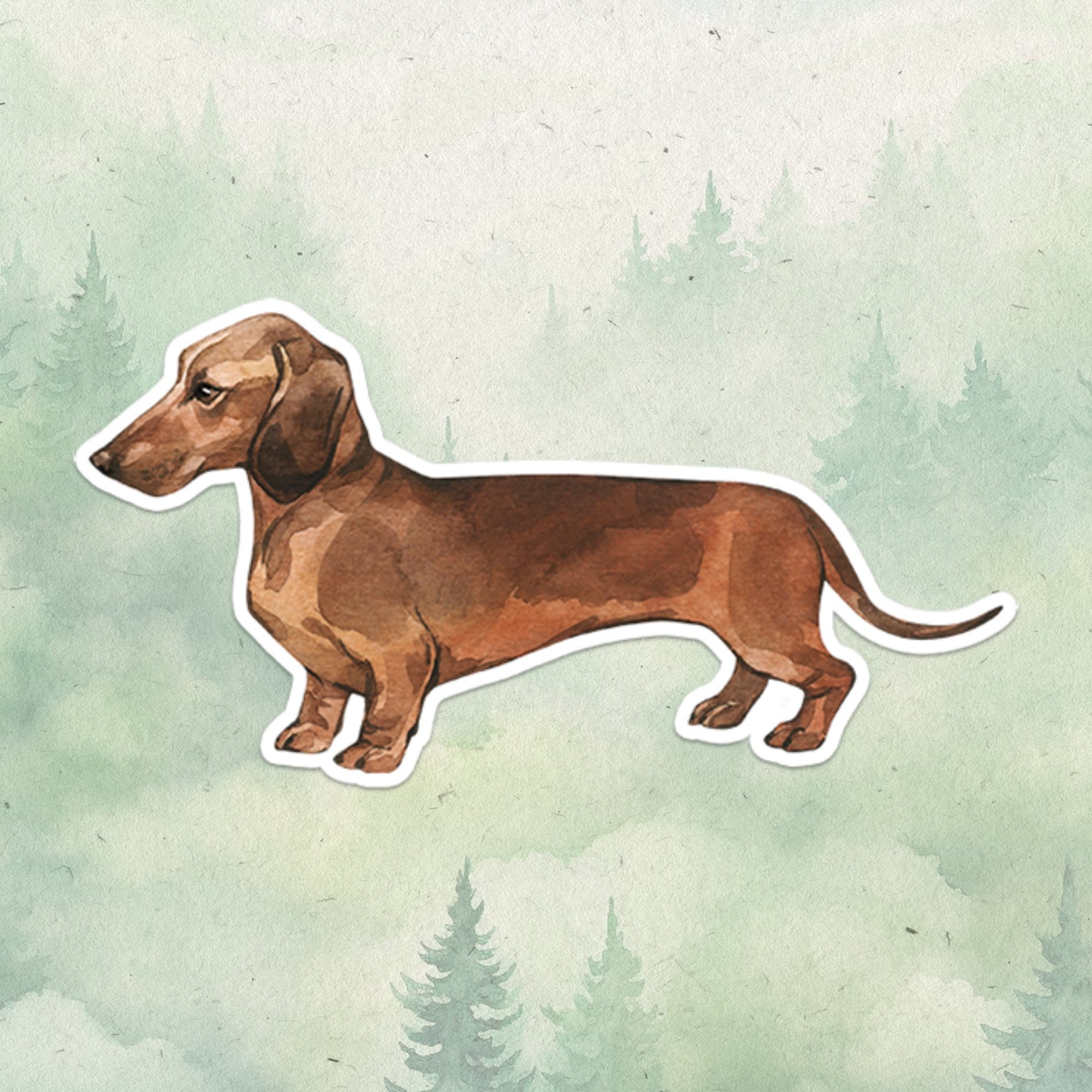 Dachshund sticker, Waterproof vinyl decal, Dog sticker - SoulFamiliar