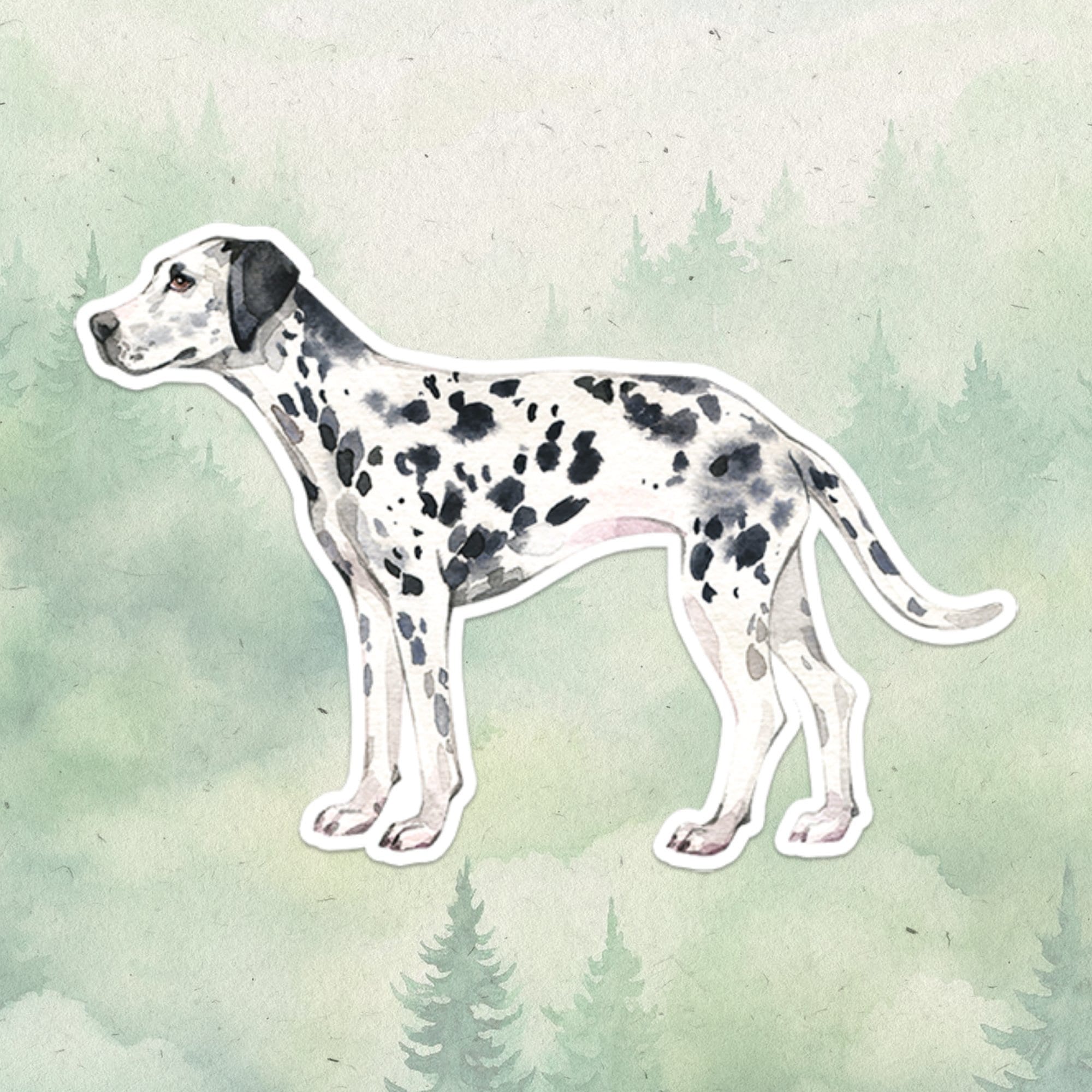 Dalmation sticker, Waterproof vinyl decal, Dog sticker - SoulFamiliar