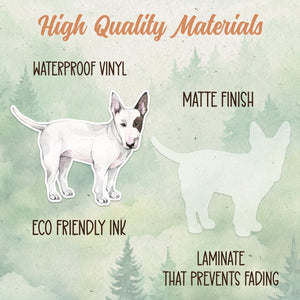Bull Terrier sticker, Waterproof vinyl decal, Dog sticker - SoulFamiliar