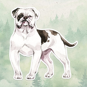 American Bulldog sticker, Waterproof vinyl decal, Dog sticker - SoulFamiliar
