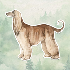 Afghan Hound sticker, Waterproof vinyl decal, Dog sticker - SoulFamiliar