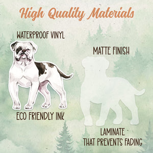 American Bulldog sticker, Waterproof vinyl decal, Dog sticker - SoulFamiliar