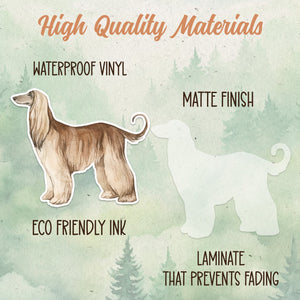 Afghan Hound sticker, Waterproof vinyl decal, Dog sticker - SoulFamiliar