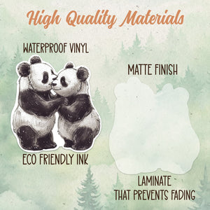 Panda sticker, Waterproof vinyl decal, Animal lover gifts - SoulFamiliar