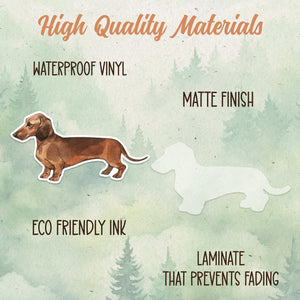 Dachshund sticker, Waterproof vinyl decal, Dog sticker - SoulFamiliar