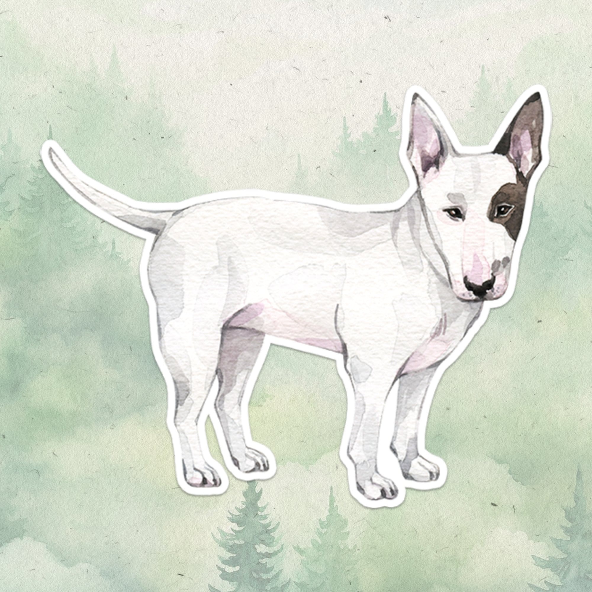 Bull Terrier sticker, Waterproof vinyl decal, Dog sticker - SoulFamiliar