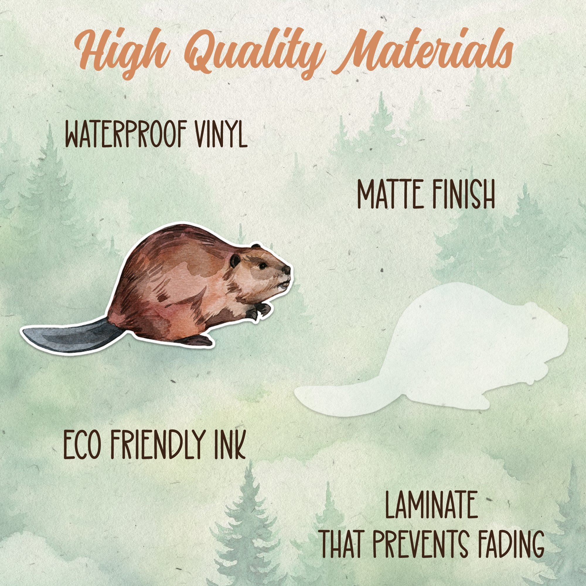 Beaver sticker, Waterproof vinyl decal, Animal lover gifts - SoulFamiliar