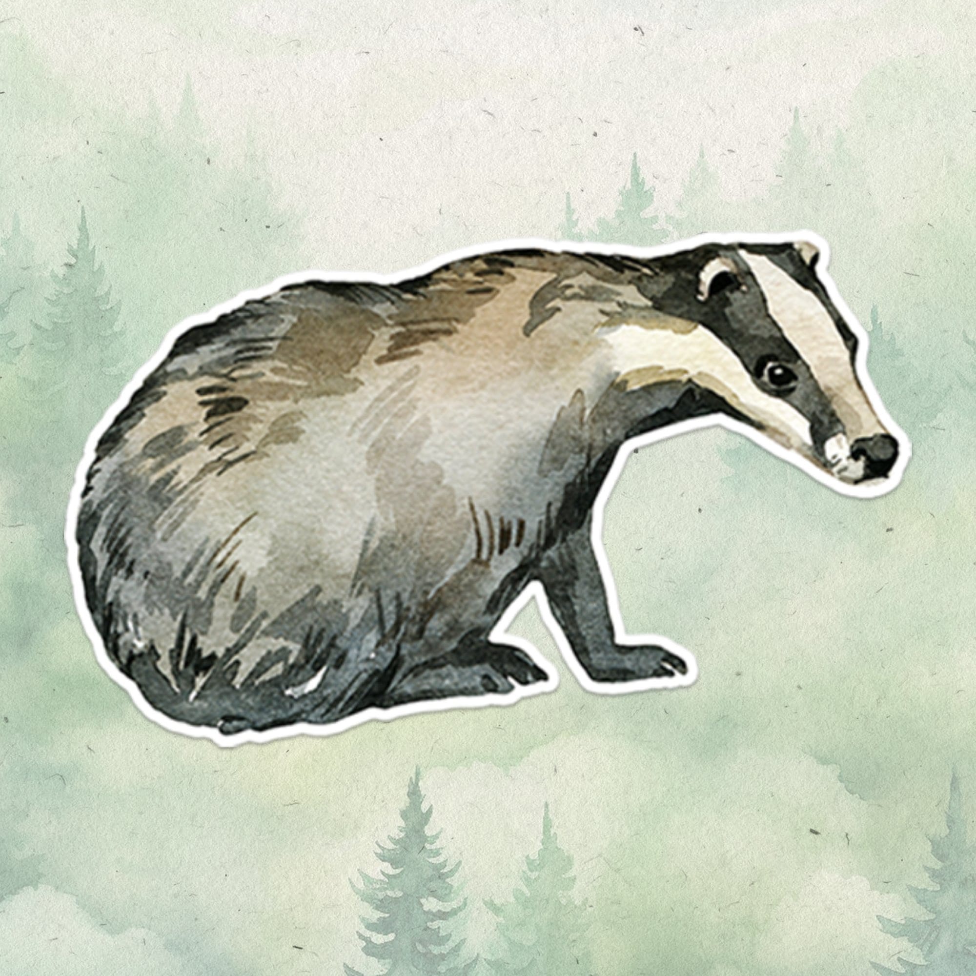 Badger sticker, Waterproof vinyl decal, Animal lover gifts - SoulFamiliar