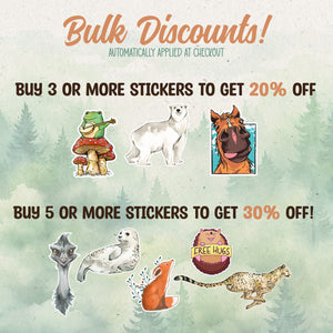 Bison sticker, Waterproof vinyl decal, Animal lover gifts - SoulFamiliar