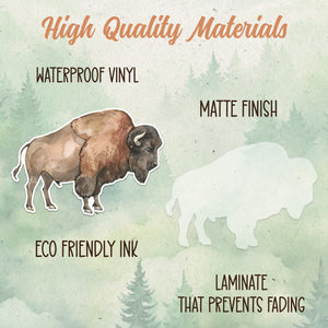 Bison sticker, Waterproof vinyl decal, Animal lover gifts - SoulFamiliar