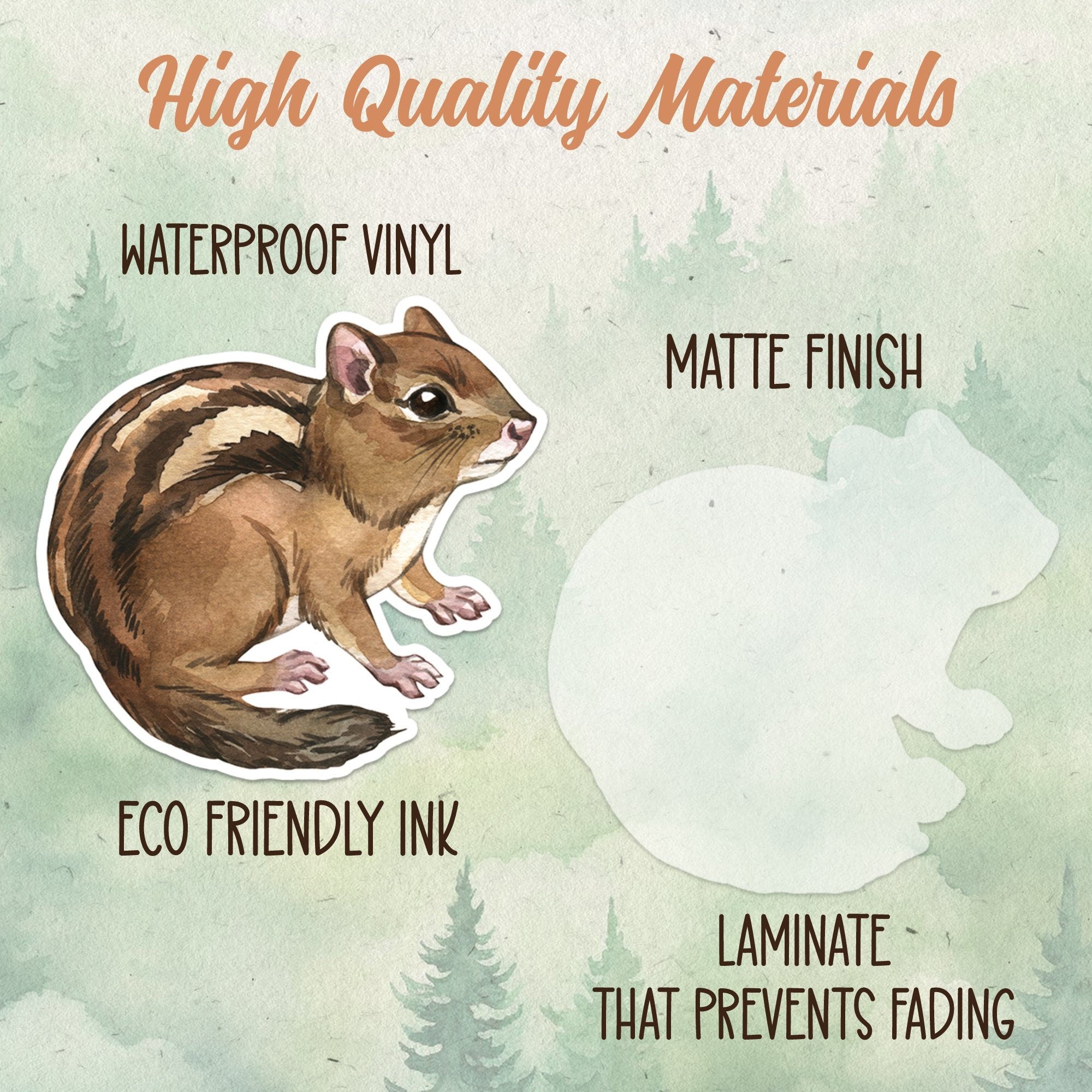 Chipmunk sticker, Waterproof vinyl decal, Animal lover gifts - SoulFamiliar