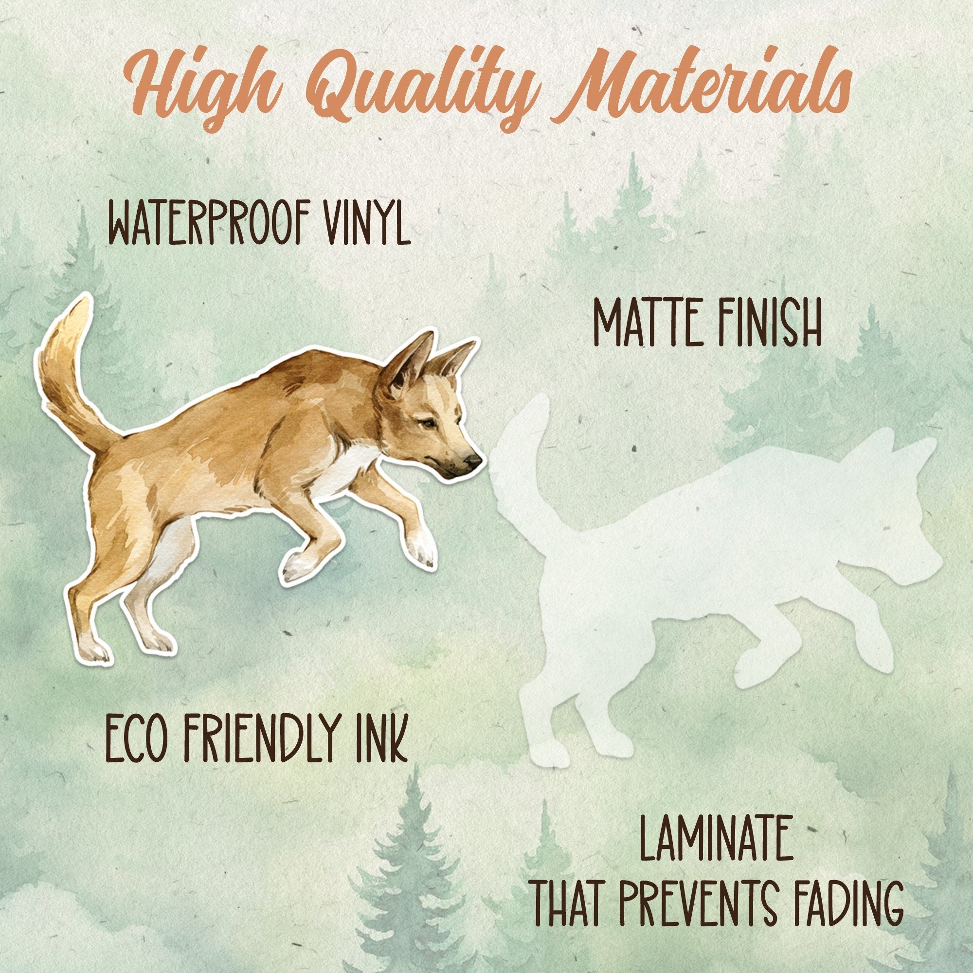 Dingo sticker, Waterproof vinyl decal, Animal lover gifts - SoulFamiliar