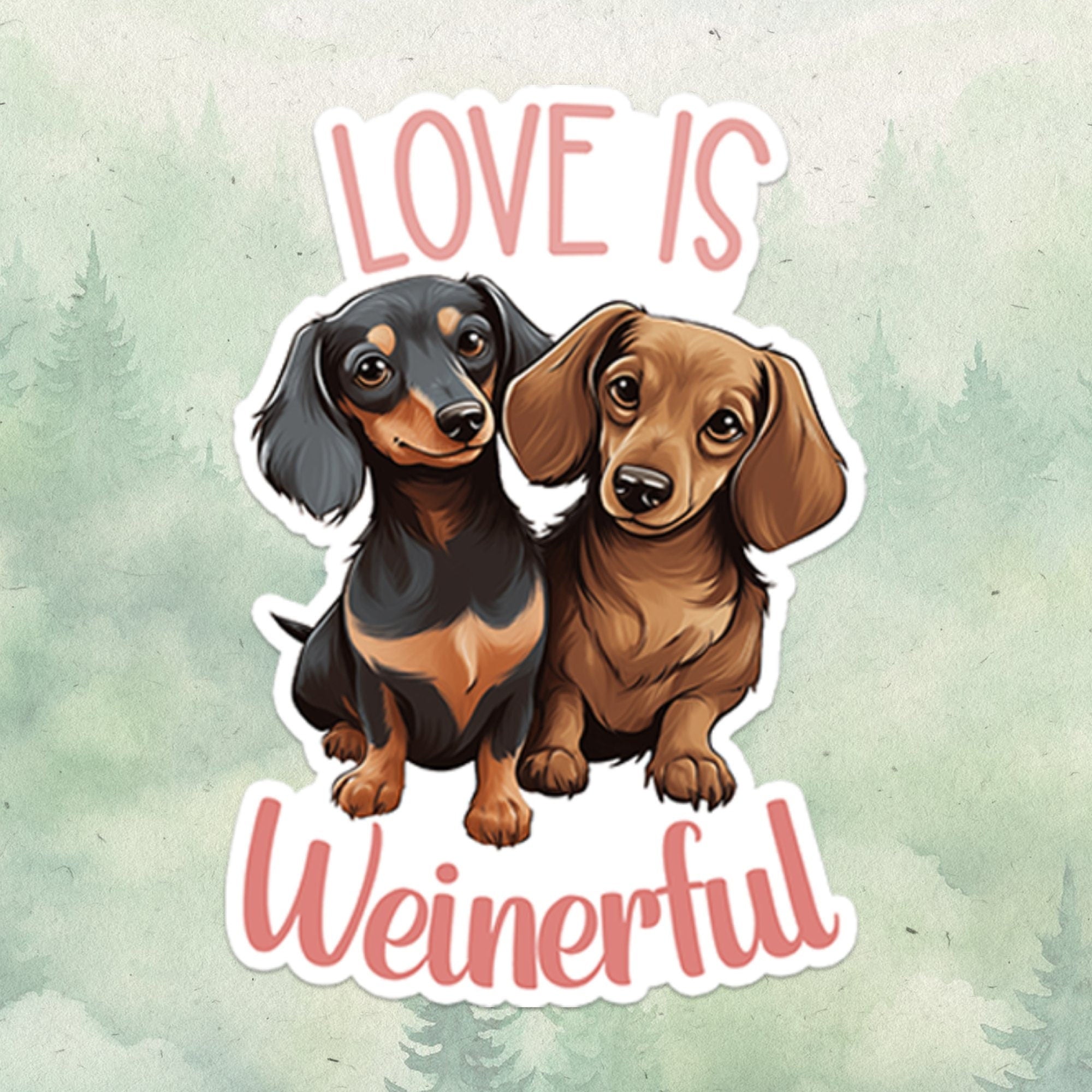 Dachshund sticker, Waterproof vinyl decal, Dog sticker - SoulFamiliar