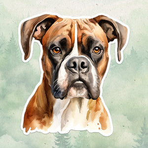 Boxer sticker, Waterproof vinyl decal, Dog sticker - SoulFamiliar