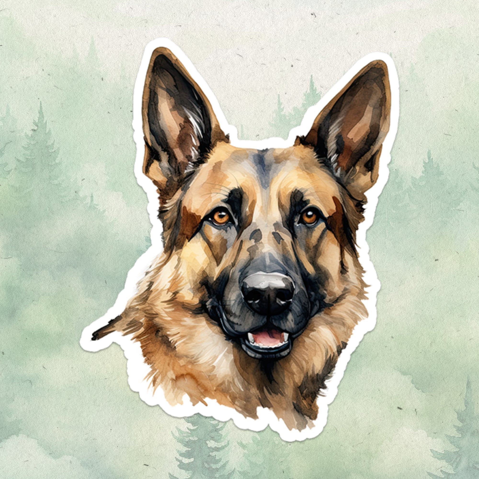 German shepard sticker, Waterproof vinyl decal, Dog sticker - SoulFamiliar