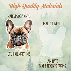 French bulldog sticker, Waterproof vinyl decal, Dog sticker - SoulFamiliar