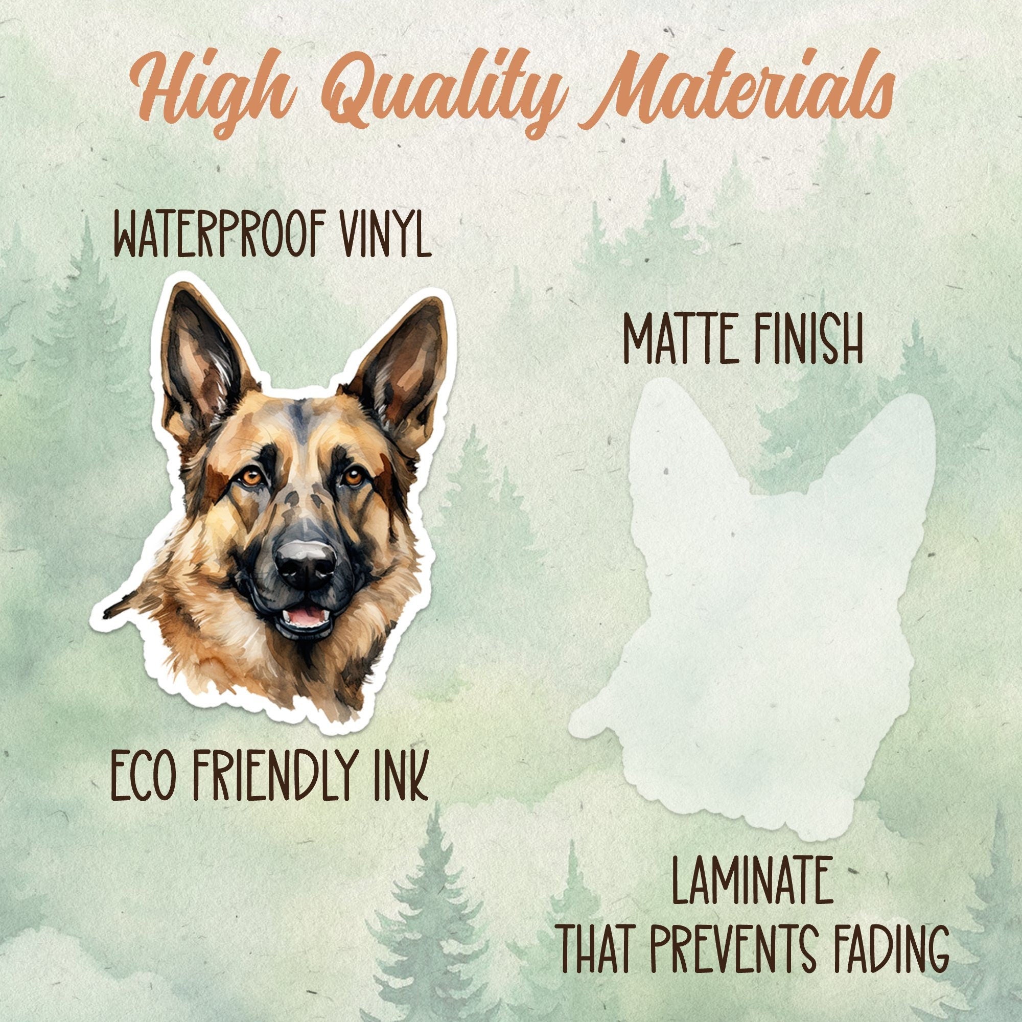 German shepard sticker, Waterproof vinyl decal, Dog sticker - SoulFamiliar