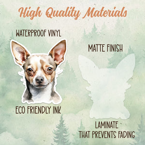 Chihuahua sticker, Waterproof vinyl decal, Dog sticker - SoulFamiliar