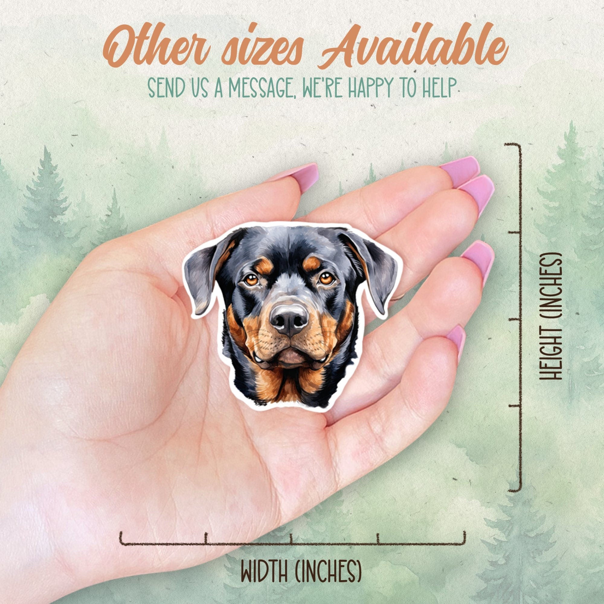 Rottweiler sticker, Waterproof vinyl decal, Dog sticker - SoulFamiliar