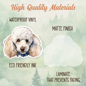 Poodle sticker, Waterproof vinyl decal, Dog sticker - SoulFamiliar