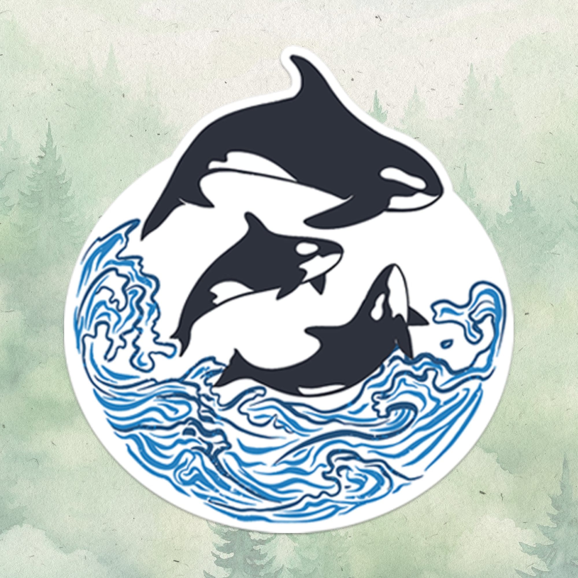 Orca sticker, Waterproof vinyl decal, Animal lover gifts - SoulFamiliar